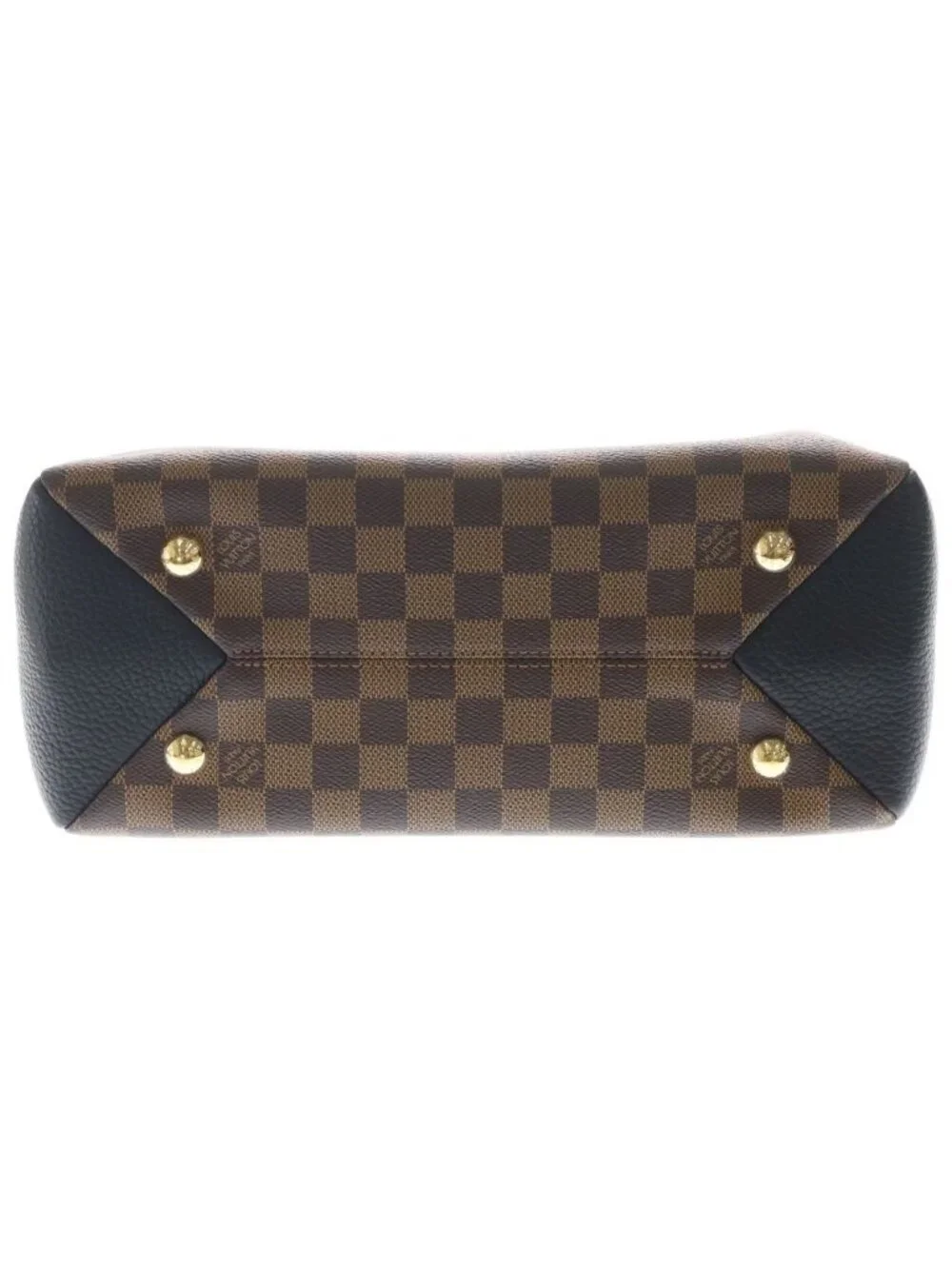 Louis Vuitton Damier Brittany 2-Way Shoulder Bag Brown Black Noir Leather Gold